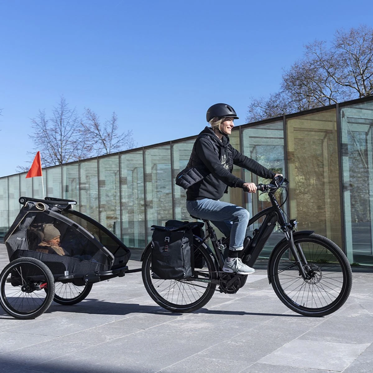 XLC Remorque Enfant Mono S 20" Anthracite Beige 2 XLC Remorque Enfant Mono S 20" Anthracite Beige – Image 2